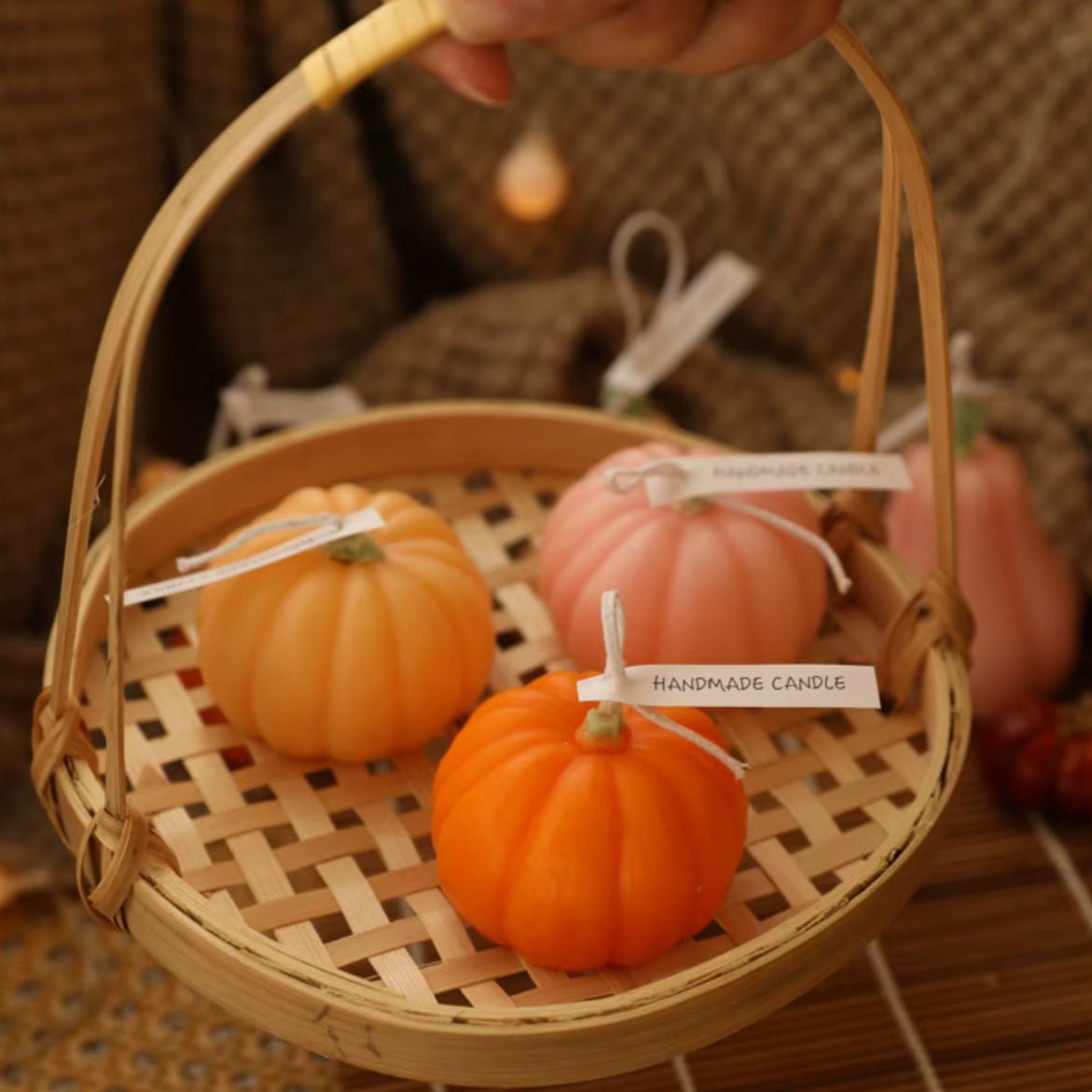 Pumpkin Shaped Candle