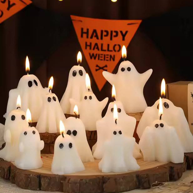 White Ghost-Shaped Candles