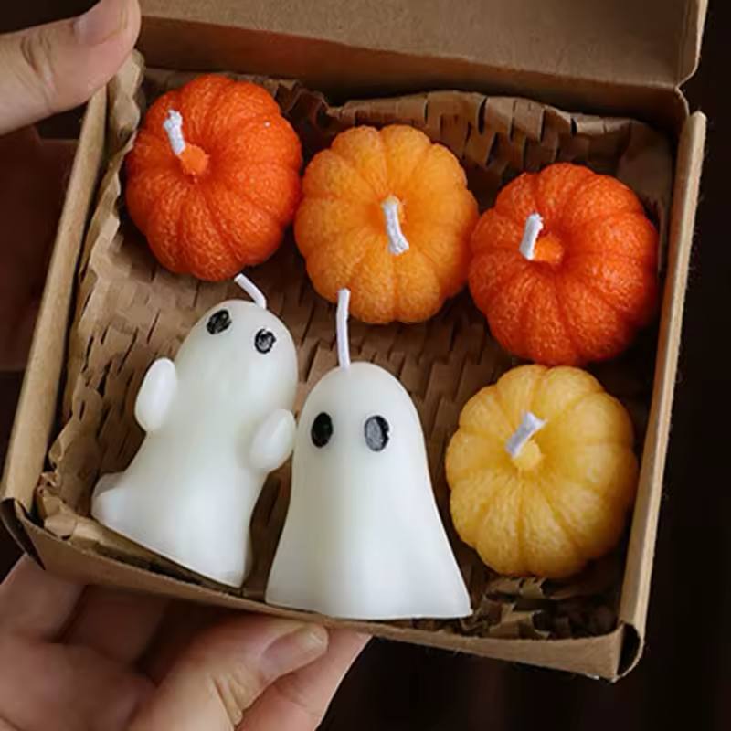 White Ghost-Shaped Candles