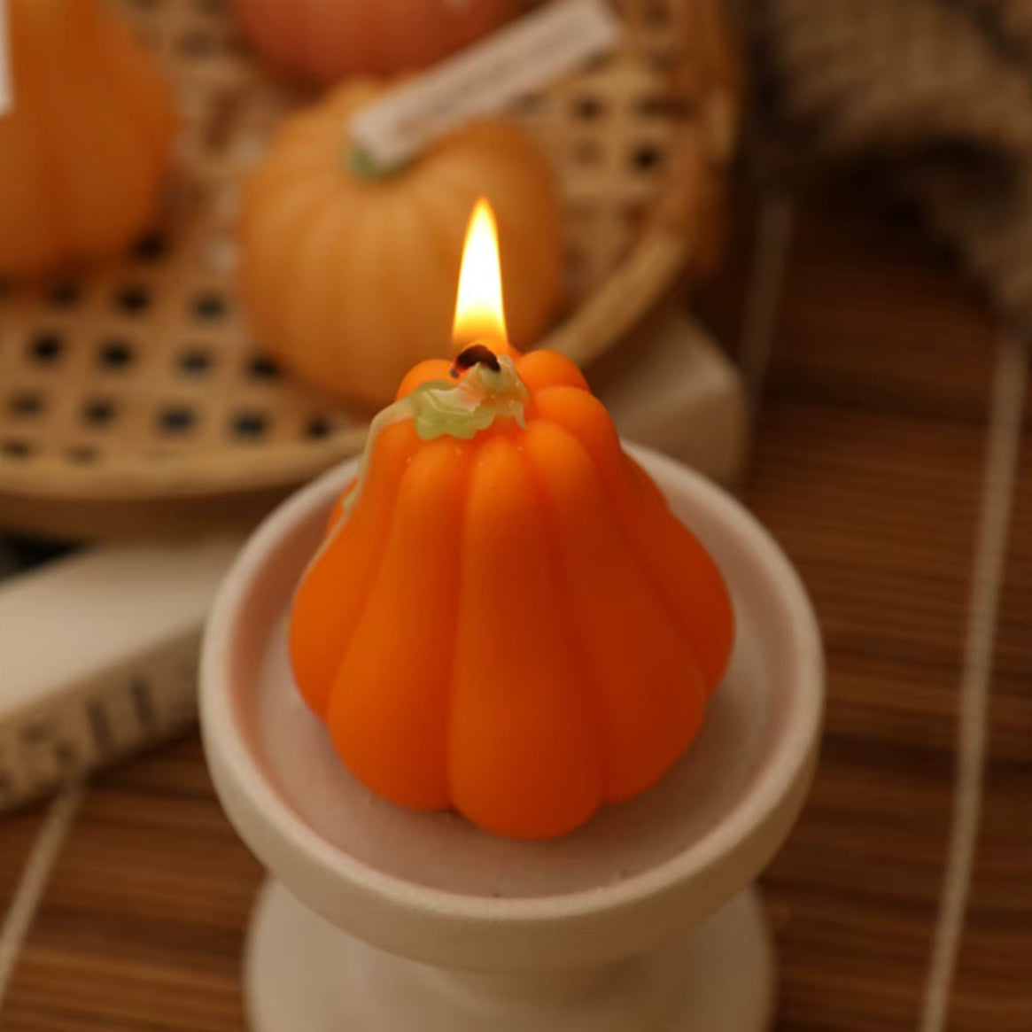 Pumpkin Shaped Candle
