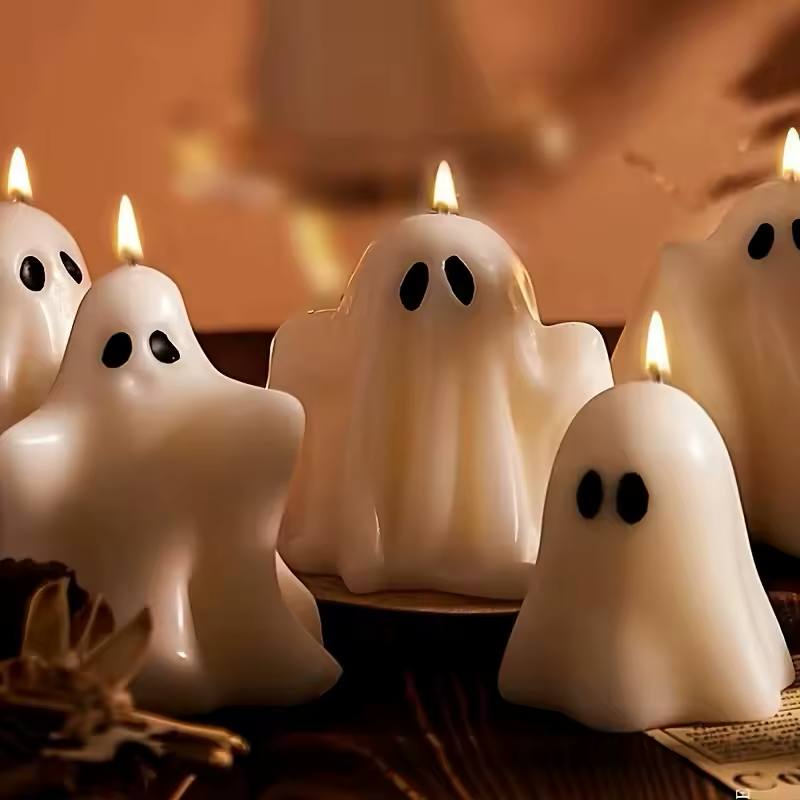 White Ghost-Shaped Candles