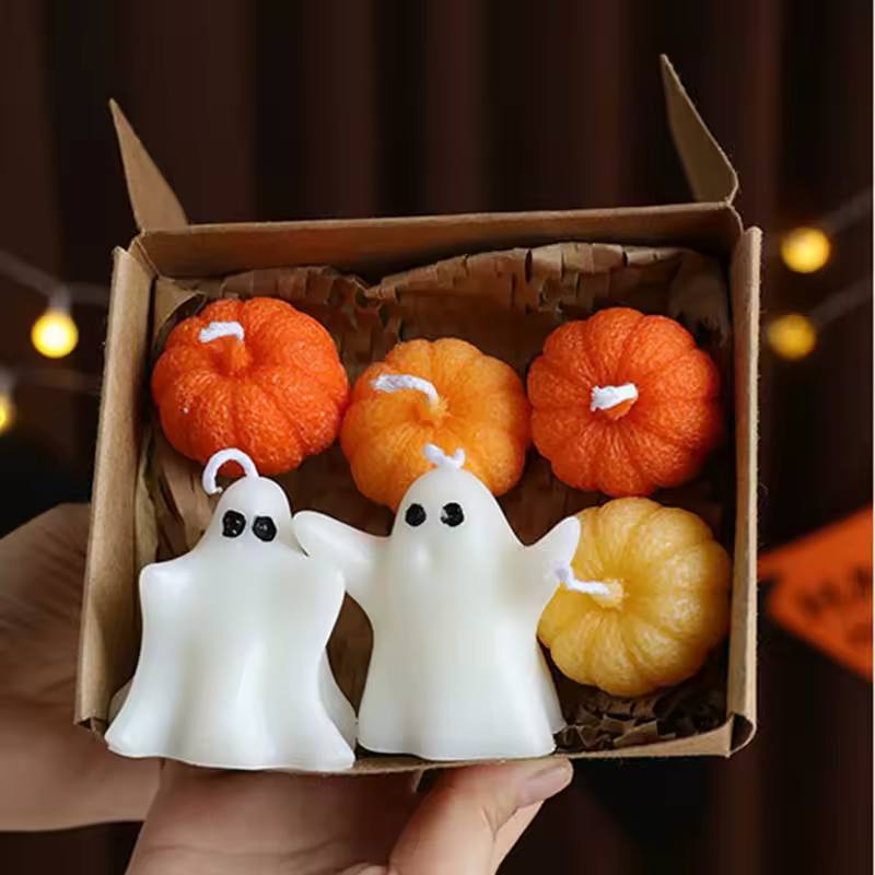 White Ghost-Shaped Candles